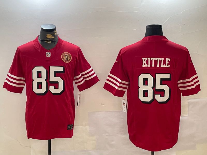 Men San Francisco 49ers #85 Kittle Red three generations 2024 Nike Limited NFL Jersey style 4->san francisco 49ers->NFL Jersey